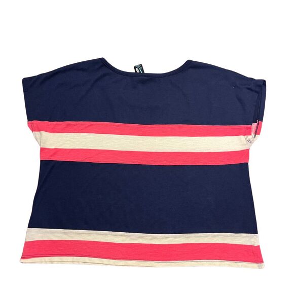 WEAVERS Pink White & Blue Striped Relaxed Fit Top Women’s Size Large – Y2K EUC - Picture 3 of 8